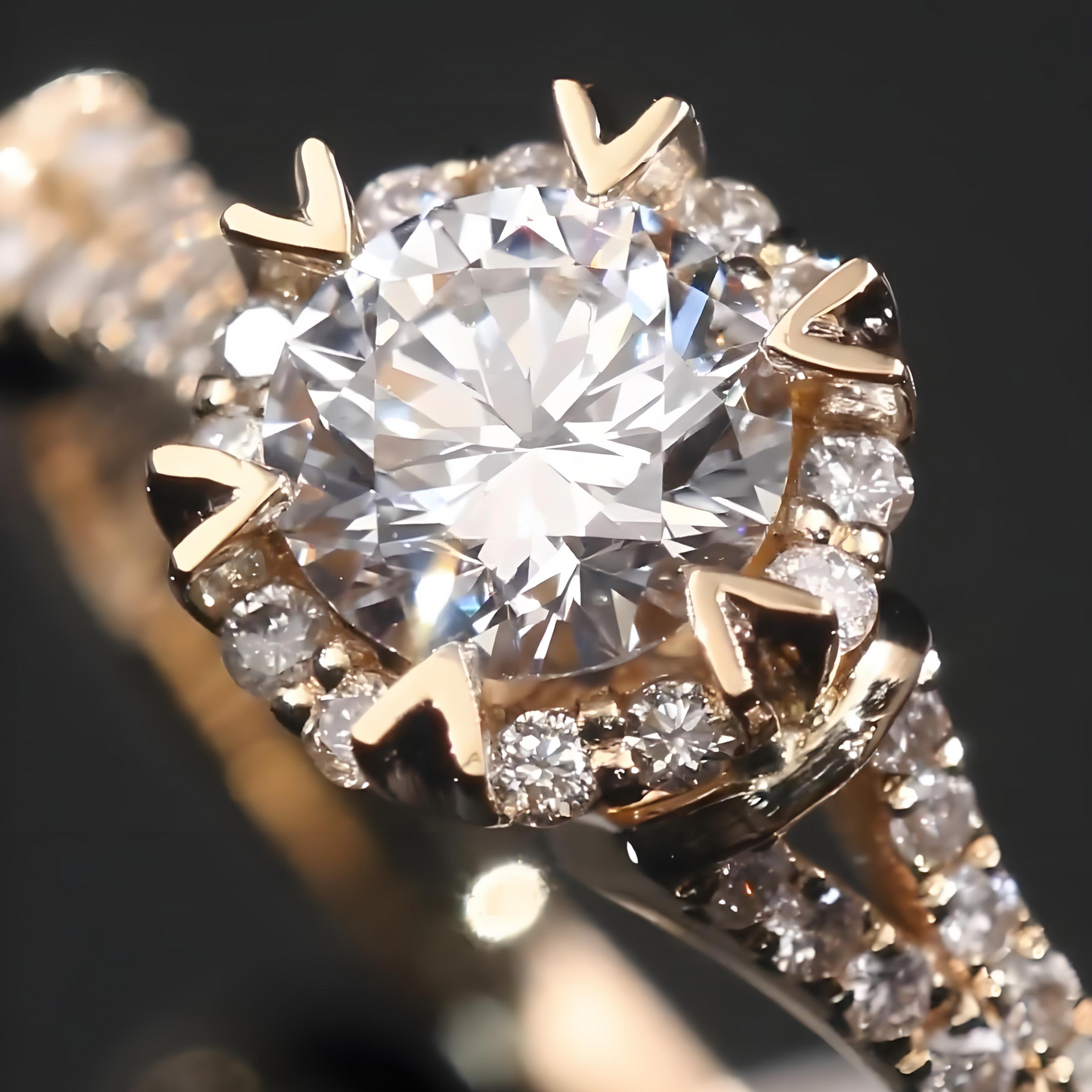 Elegant Prong - Set Diamond Ring