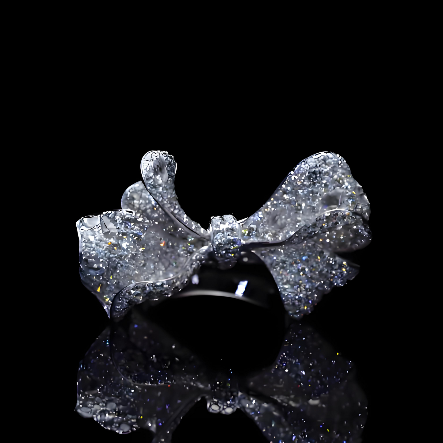 Glistening Bow Elegance Ring